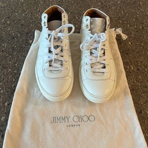 White leather Jimmy Choo sneaker